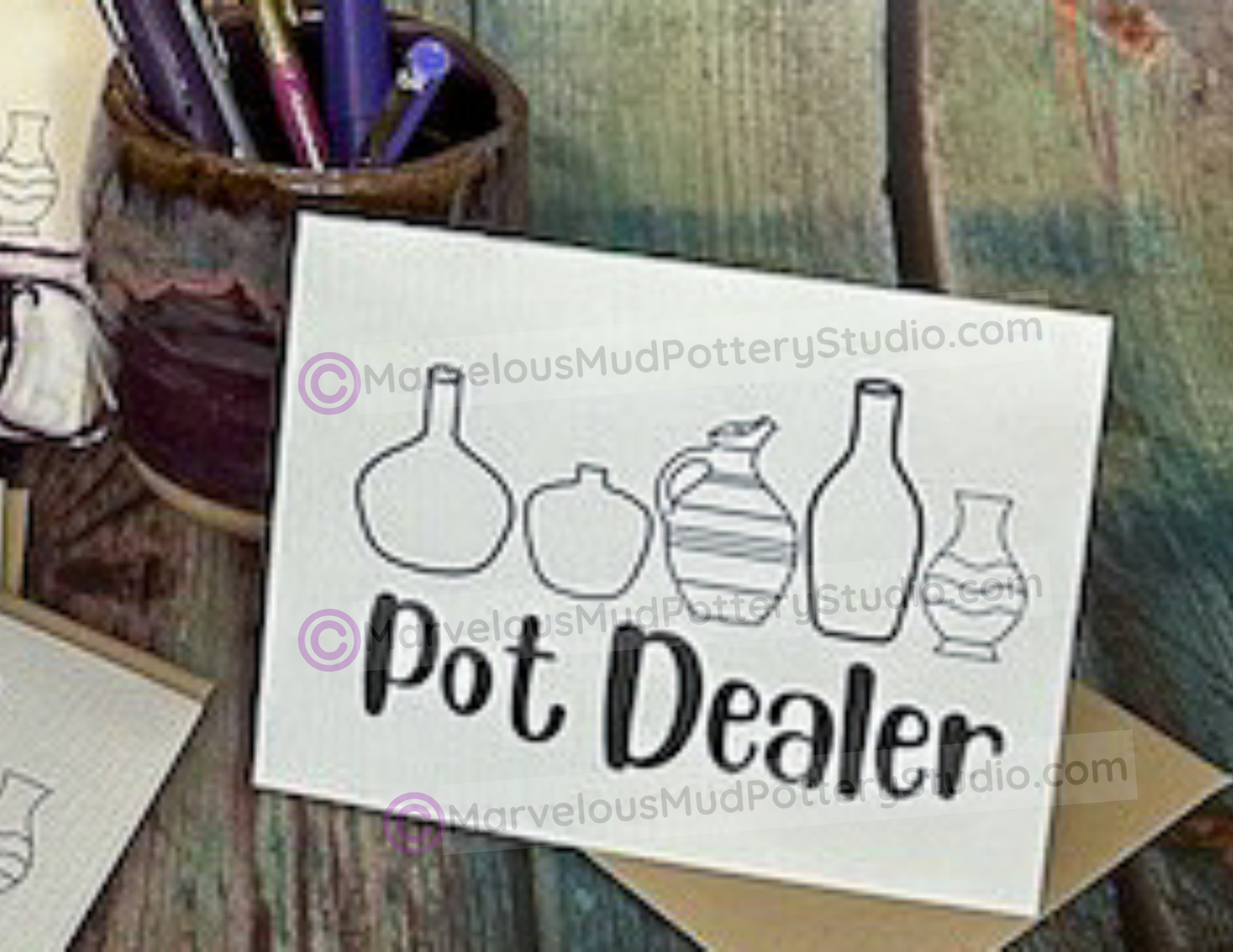 Clay Stationery - Note Cards - Set by Marvelous Mud Pottery Studio