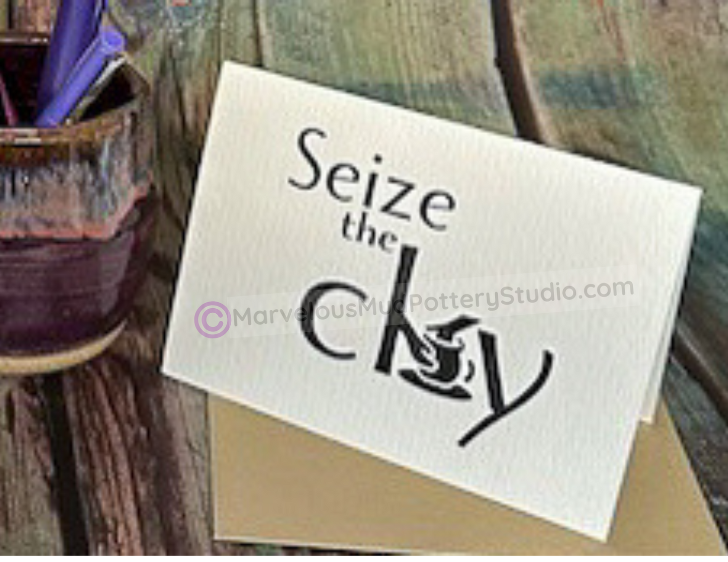 Clay Stationery - Note Cards - Set by Marvelous Mud Pottery Studio