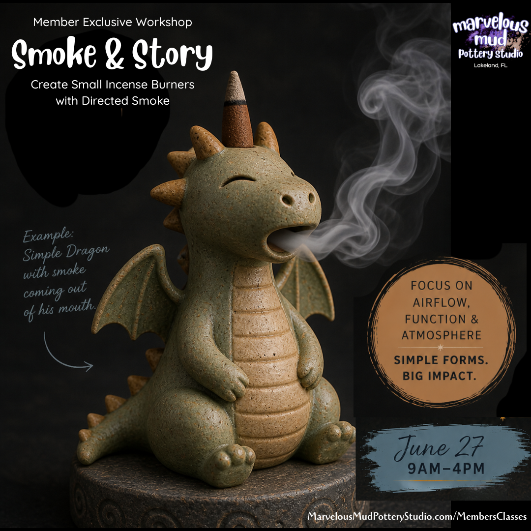 Pottery Class -Smoke & Story- Compact Incense Smokers - 1 Day Workshop