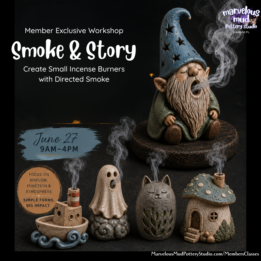Pottery Class -Smoke & Story- Compact Incense Smokers - 1 Day Workshop
