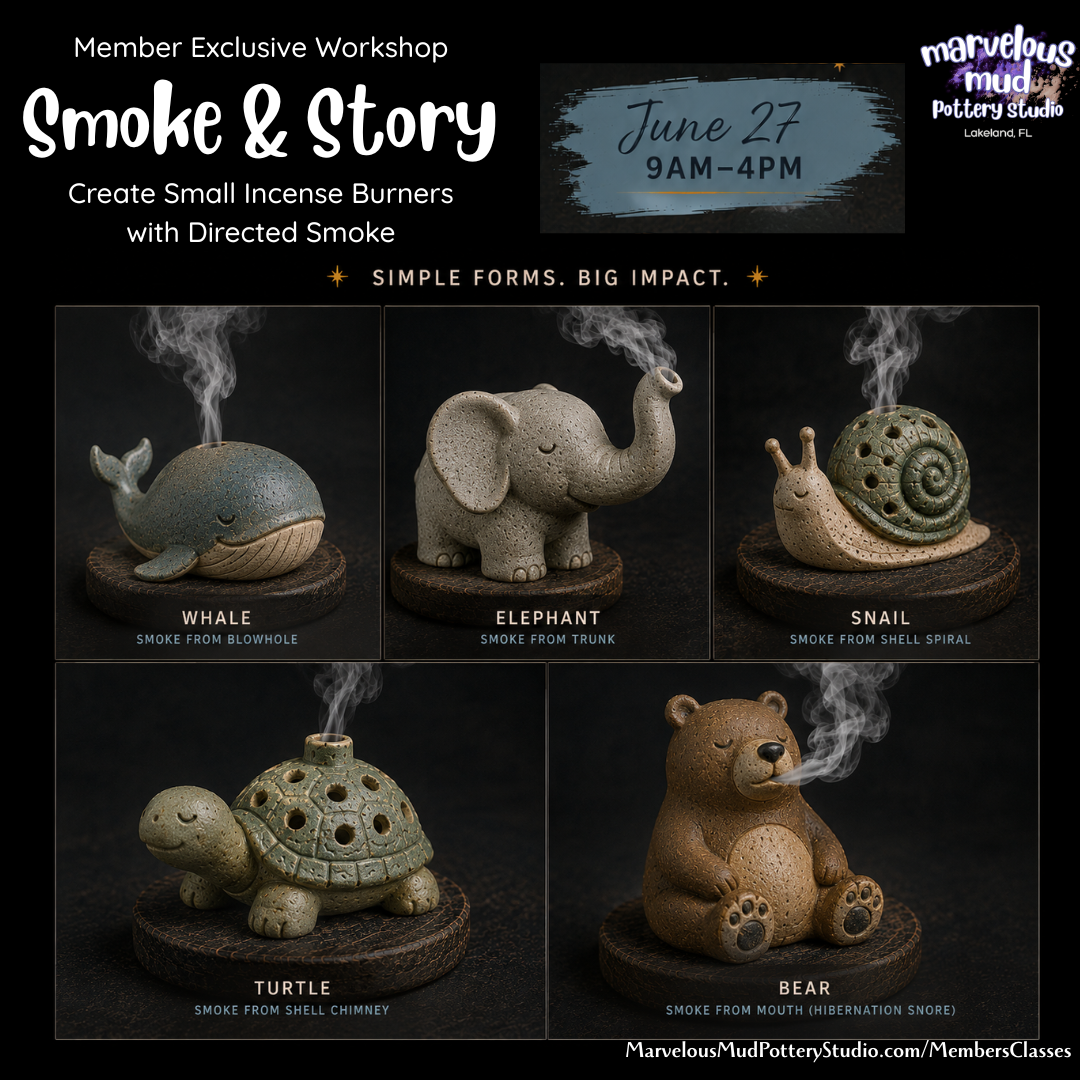 Pottery Class -Smoke & Story- Compact Incense Smokers - 1 Day Workshop