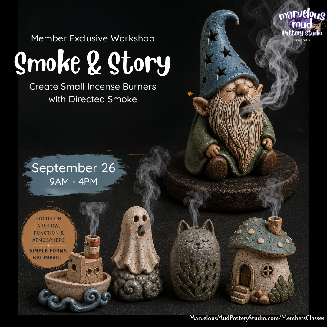 Pottery Class -Smoke & Story- Compact Incense Smokers - 1 Day Workshop