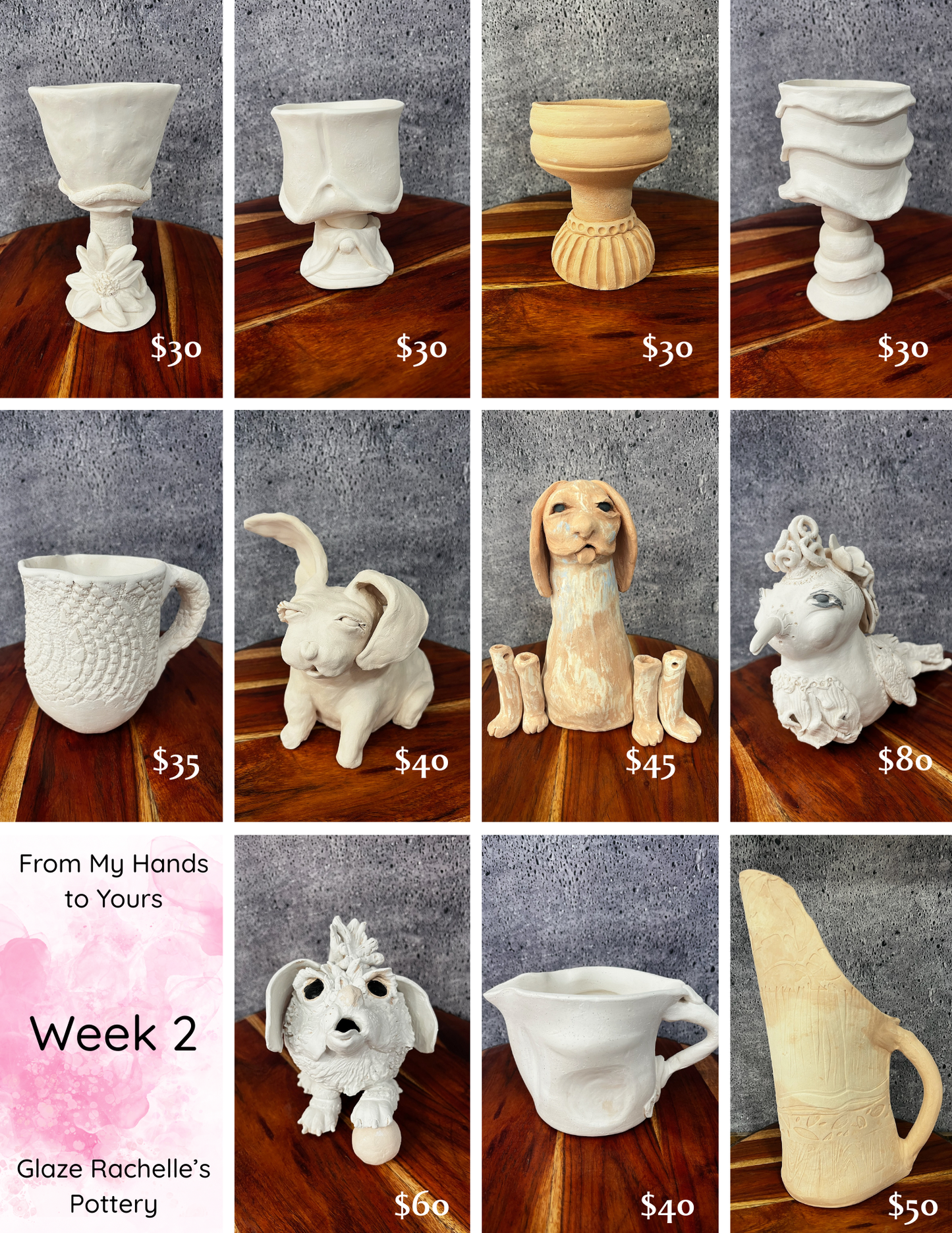 Glaze Rachelle’s Pottery for a Marvelous Cause - Group 2