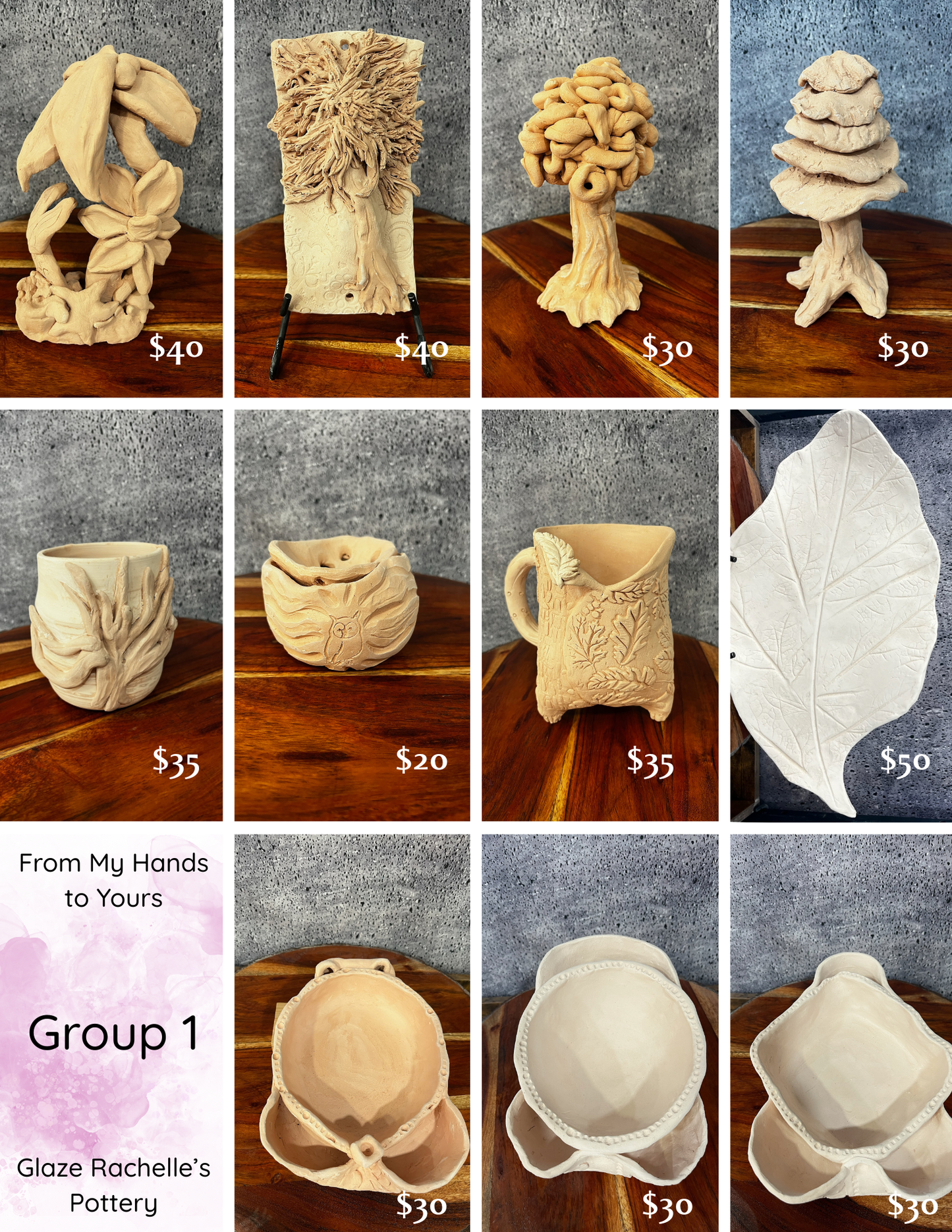 Glaze Rachelle’s Pottery for a Marvelous Cause - Group 1