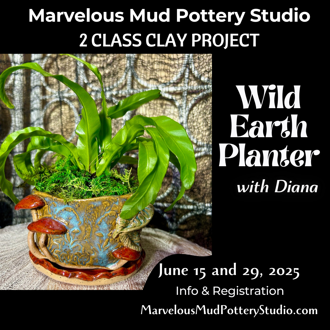 Pottery Classes - Wild Earth Planter - Two Part Clay Classes