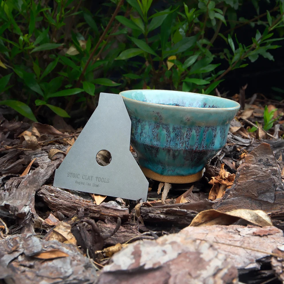 Clay Tool -Stoic Angled Tea Bowl - Rigid Metal Rib