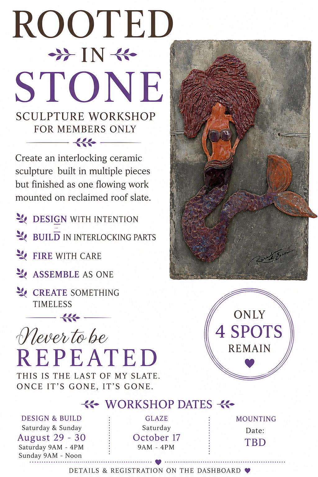 Pottery Classes - Rooted in Stone - 3 Part Stone & Story
