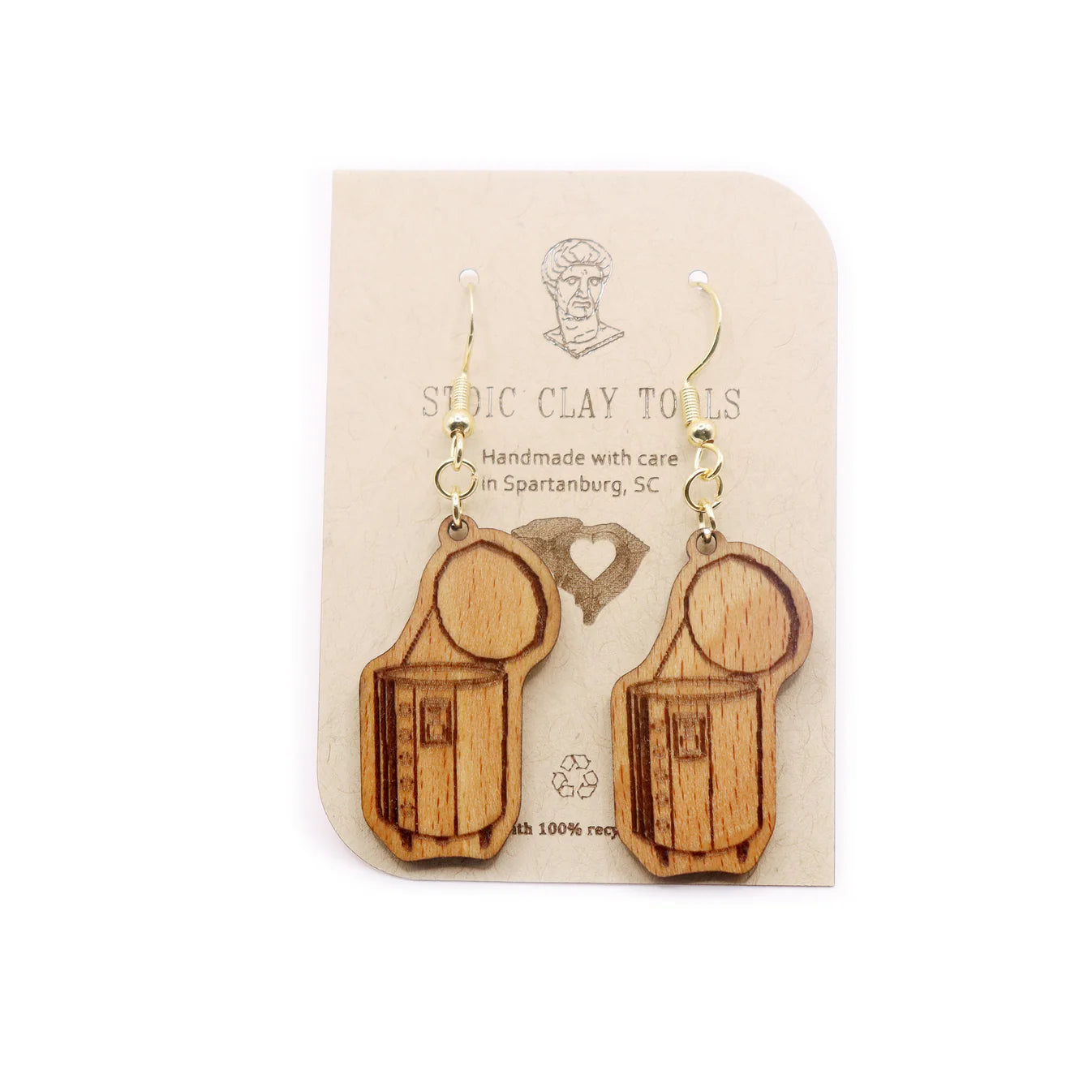 Clay Tool Earrings - Kiln - by Stoic Clay Tools