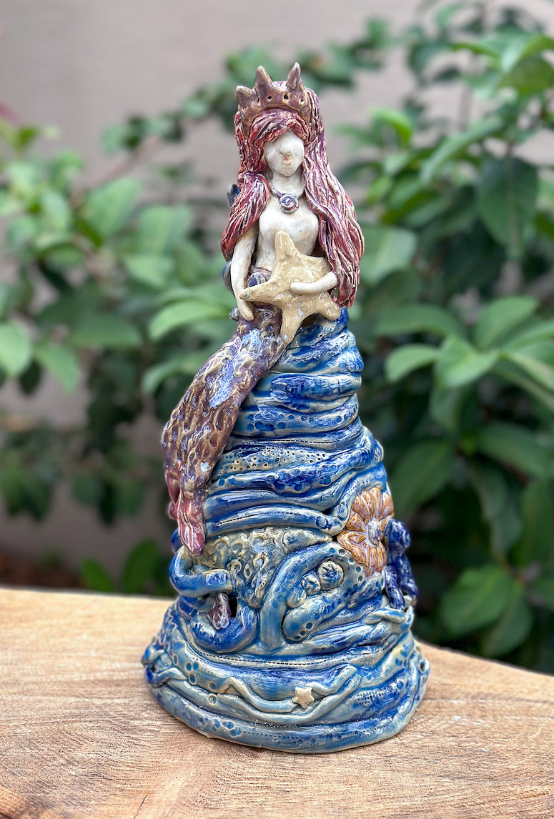 Sculpture - "Bethany" Mermaid with Waves and Octopus