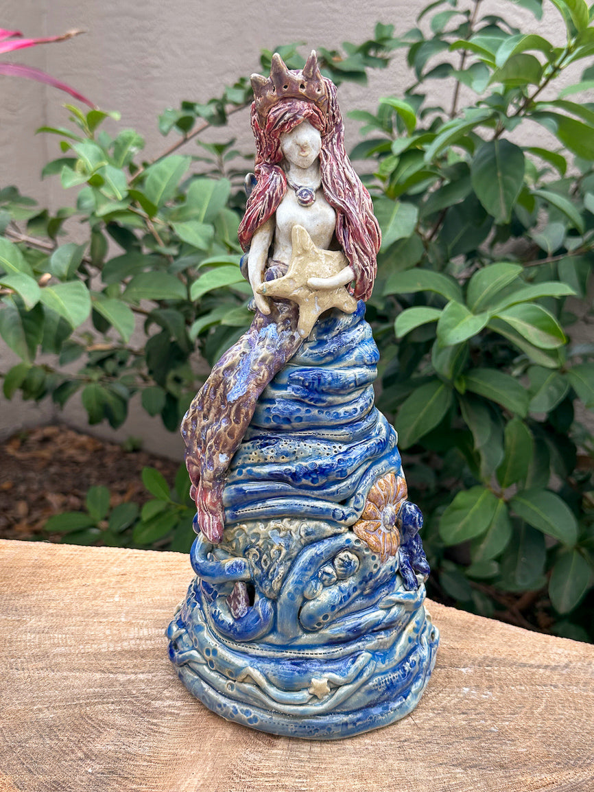Sculpture - "Bethany" Mermaid with Waves and Octopus