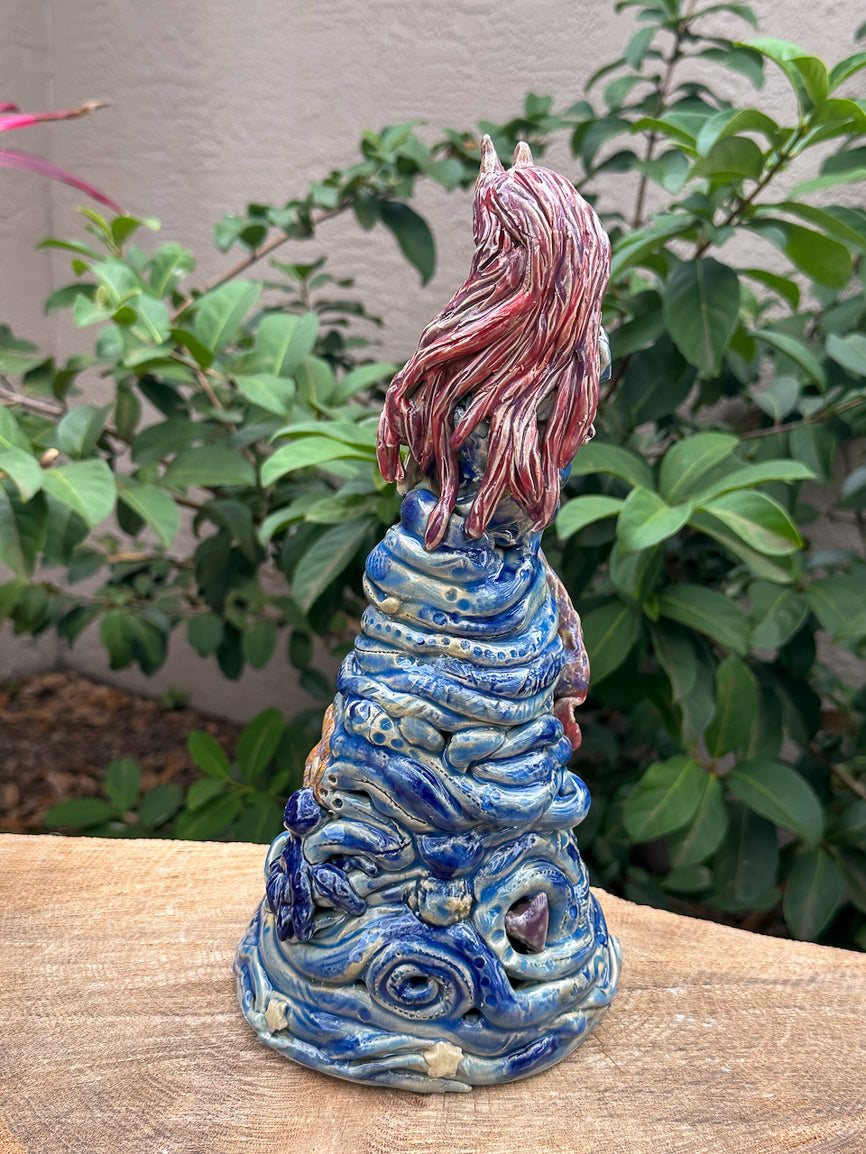 Sculpture - "Bethany" Mermaid with Waves and Octopus