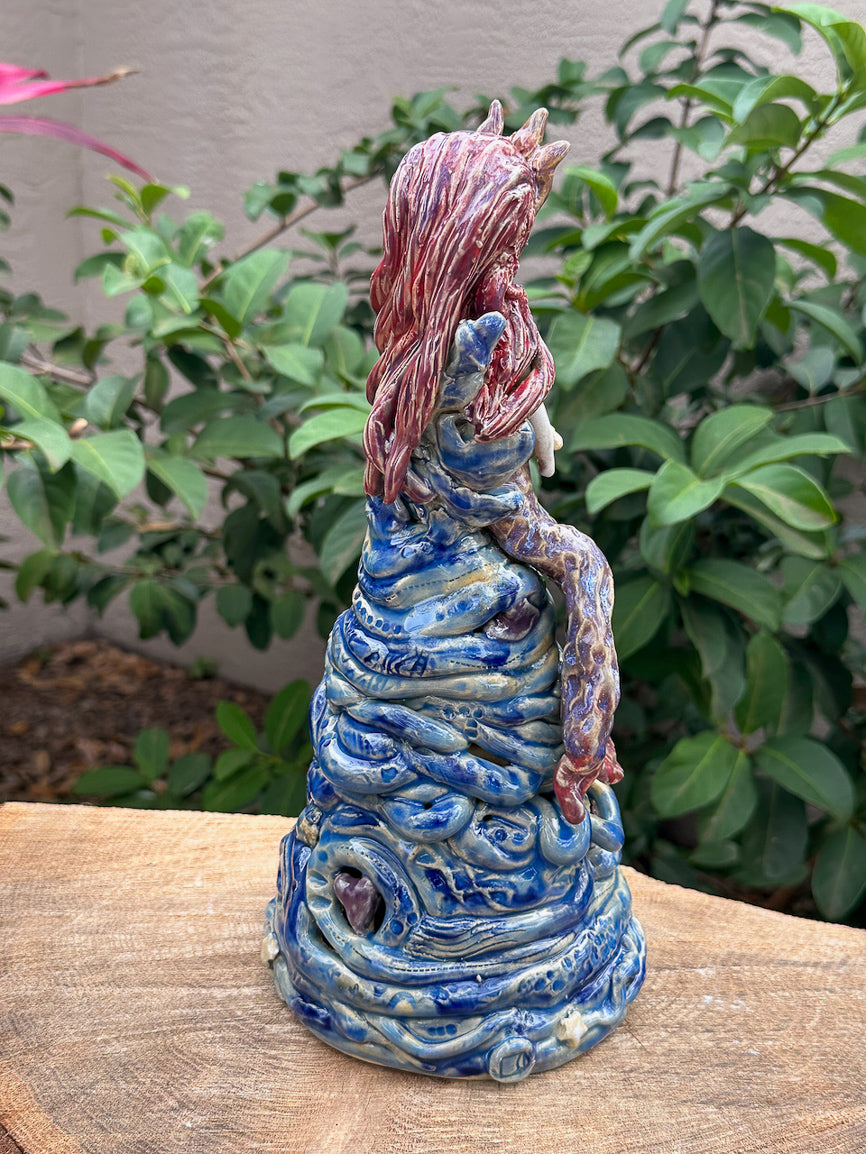 Sculpture - "Bethany" Mermaid with Waves and Octopus