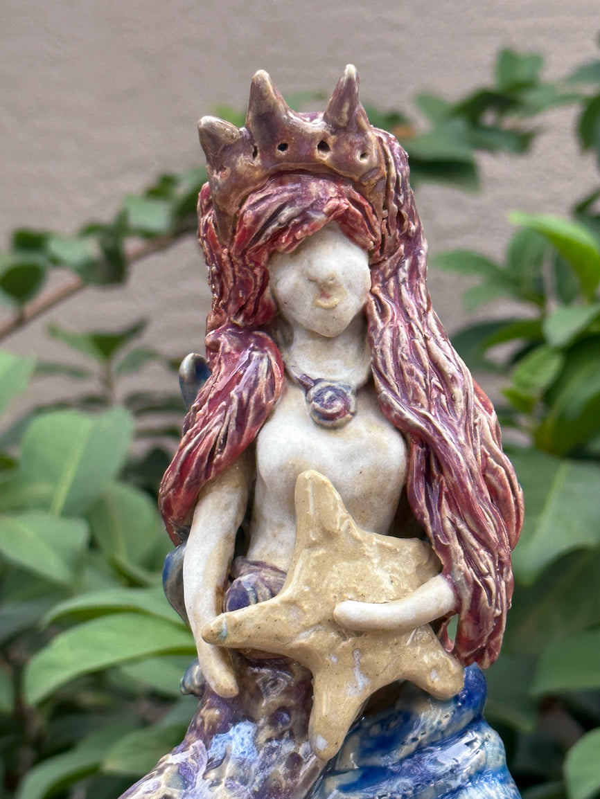 Sculpture - "Bethany" Mermaid with Waves and Octopus